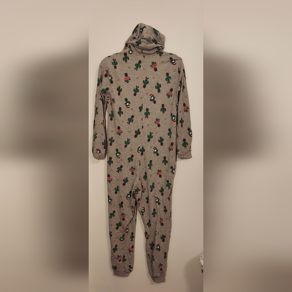 Adult size Small/US 2 Cactus zip up onesie with hood. - Picture 2 of 2